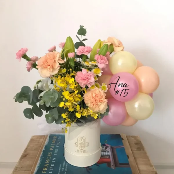 Box mimo com mini arranjo de balões